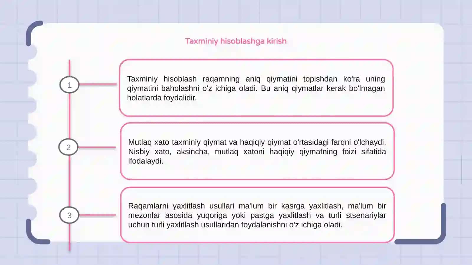 Sonlarni yaxlitlash usullari 3