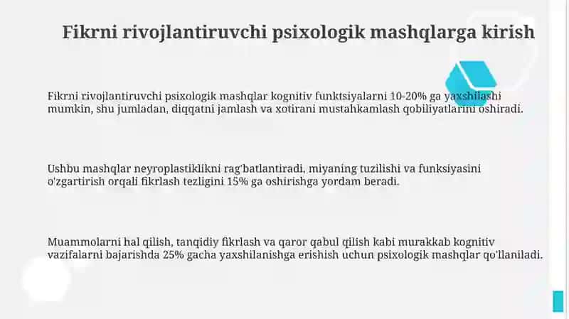 Fikrni rivojlantiruvchi psixologik mashqlar 3