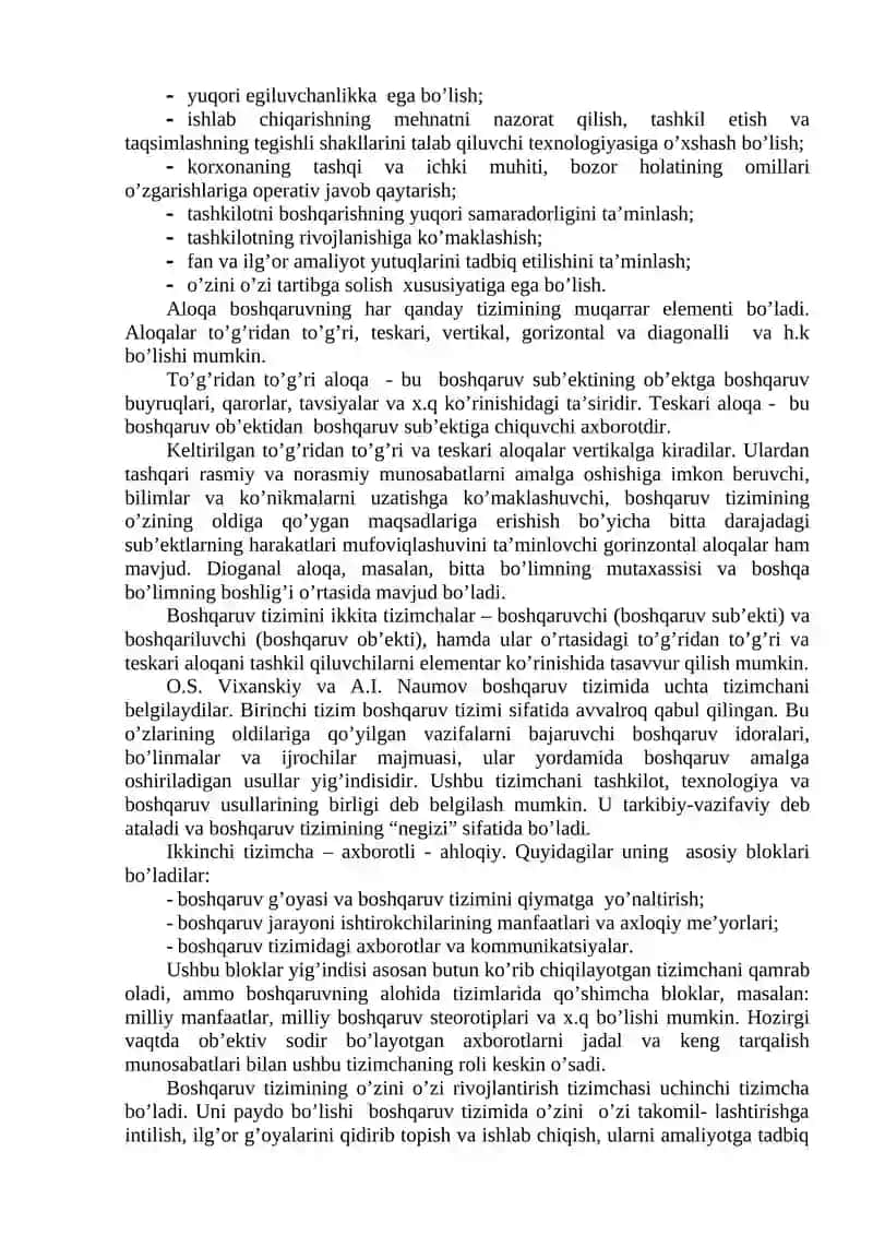 Boshqaruv va uning o’ziga xos tomonlari 3