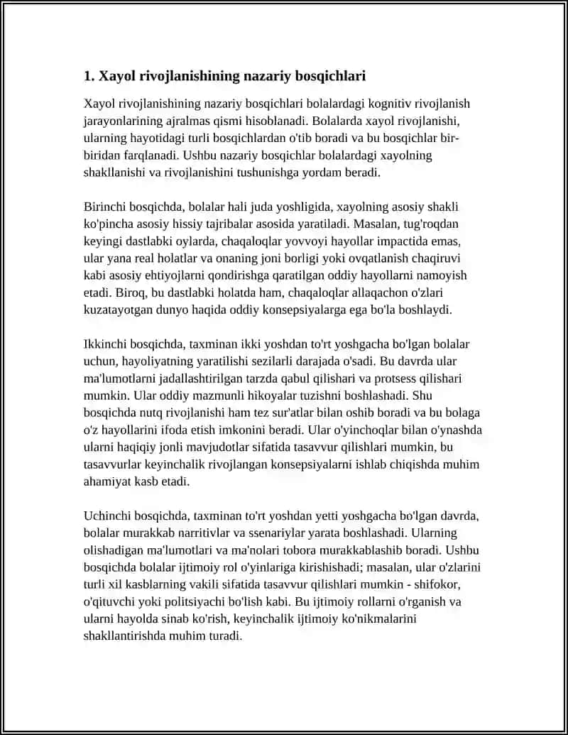 BOLALARDA XAYOLNING RIVOJLANISH BOSQICHLARI 3