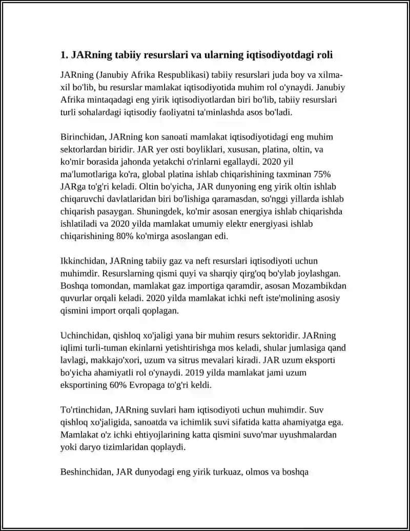 JARning SIYOSIY, IQTISODIY, IJTIMOIY GEOGRAFIK XUSUSIYATLARI 3