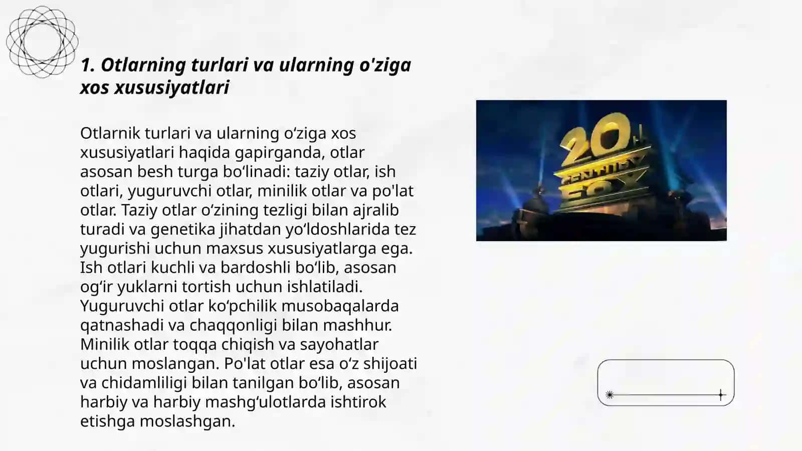 Otlarning turlari va ularning o'ziga xos xususiyatlari 3