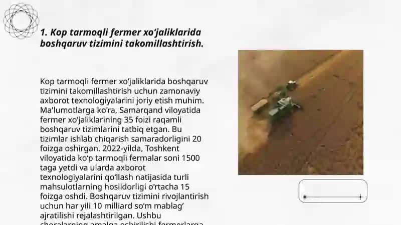 Kóp tarmoqli fermer xojaliklariniń ishin shólkemlestiriw hám rawajlandiriw yollari 3