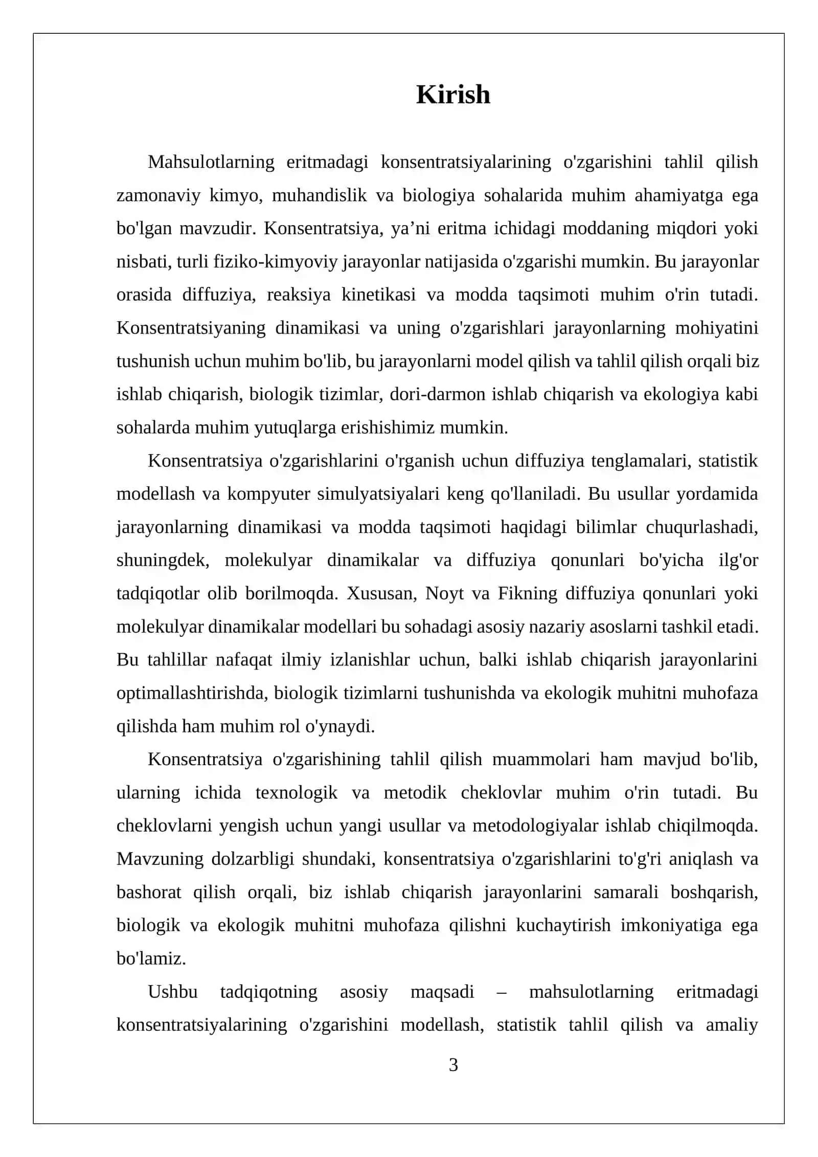 MAHSULOTLARNING ERITMADAGI KONSEN-TRATSIYALARINING O'ZGARISHINI TAHLIL QILISH 3
