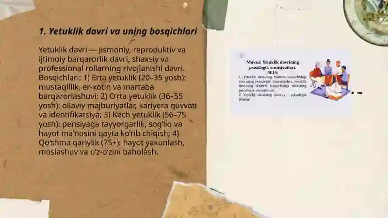 Yetuklik davri psixologiyasi 3