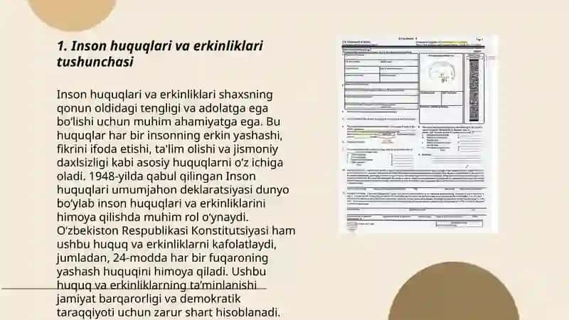 O‘zbekistonda inson huquq va erkinliklari ta’minlanishining konstitutsiyaviy asoslari 3