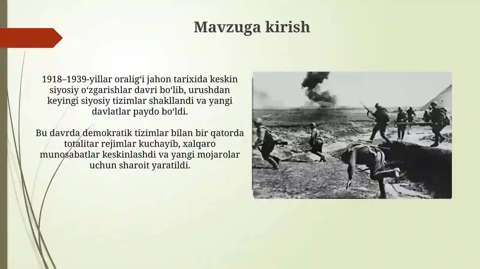 Jahon urushlari oralig‘idagi siyosiy hayot 3