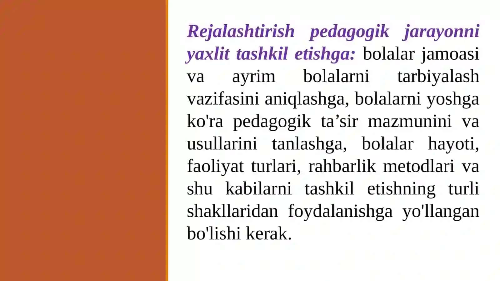 Davlat va davlat maktabgacha ta'lim tashkilotida ta'lim-tarbiya ishlarini rejalashtirish va hisobga olish 3