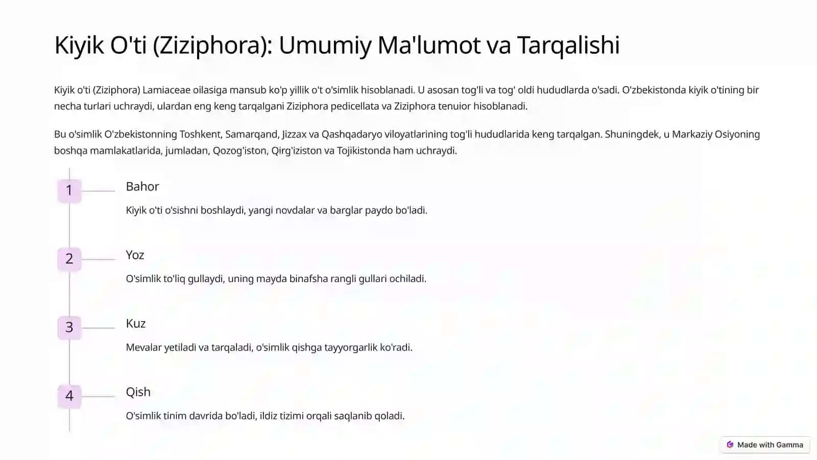 Kiyik O'ti: Cho'l va Tog' Etaklarining Shifobaxsh Giyohi 3
