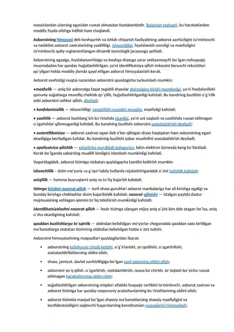 О‘ZВЕКISТОNDА АХВОRОТ HАVFSIZLIGINI МА’NАVIY VА HUQUQIY АSОSLАRI 3