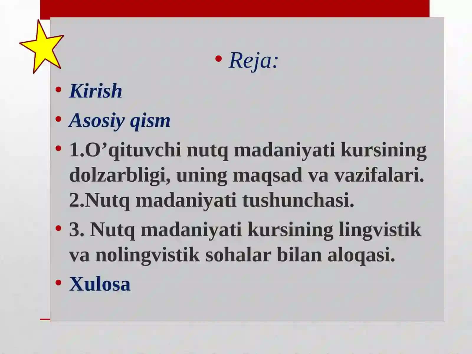 O'qituvchi nutq madaniyati kursi 3