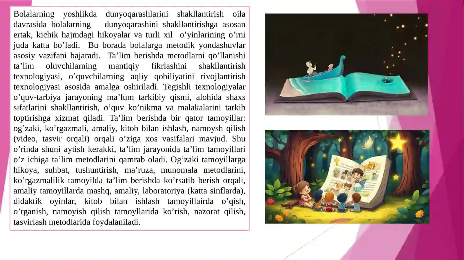 Maktabgacha taʼlim tashkilotida bolalar dunyoqarashini asosiy vositalari maktabgacha taʼlim tashkilotida bolalarni harbiy vatanparvarlik ruhida tarbiyalashning ijtimoiy mohiyati 3