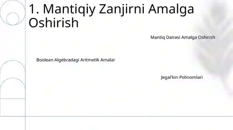 Mantiq algebrasidagi arifmetik amallar 3