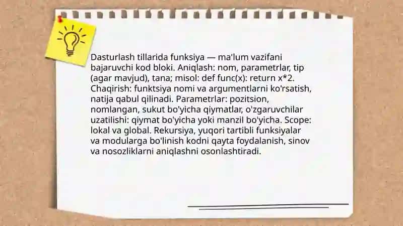 Informatika fanida Formulalar va funksiyalar ishlatish 3