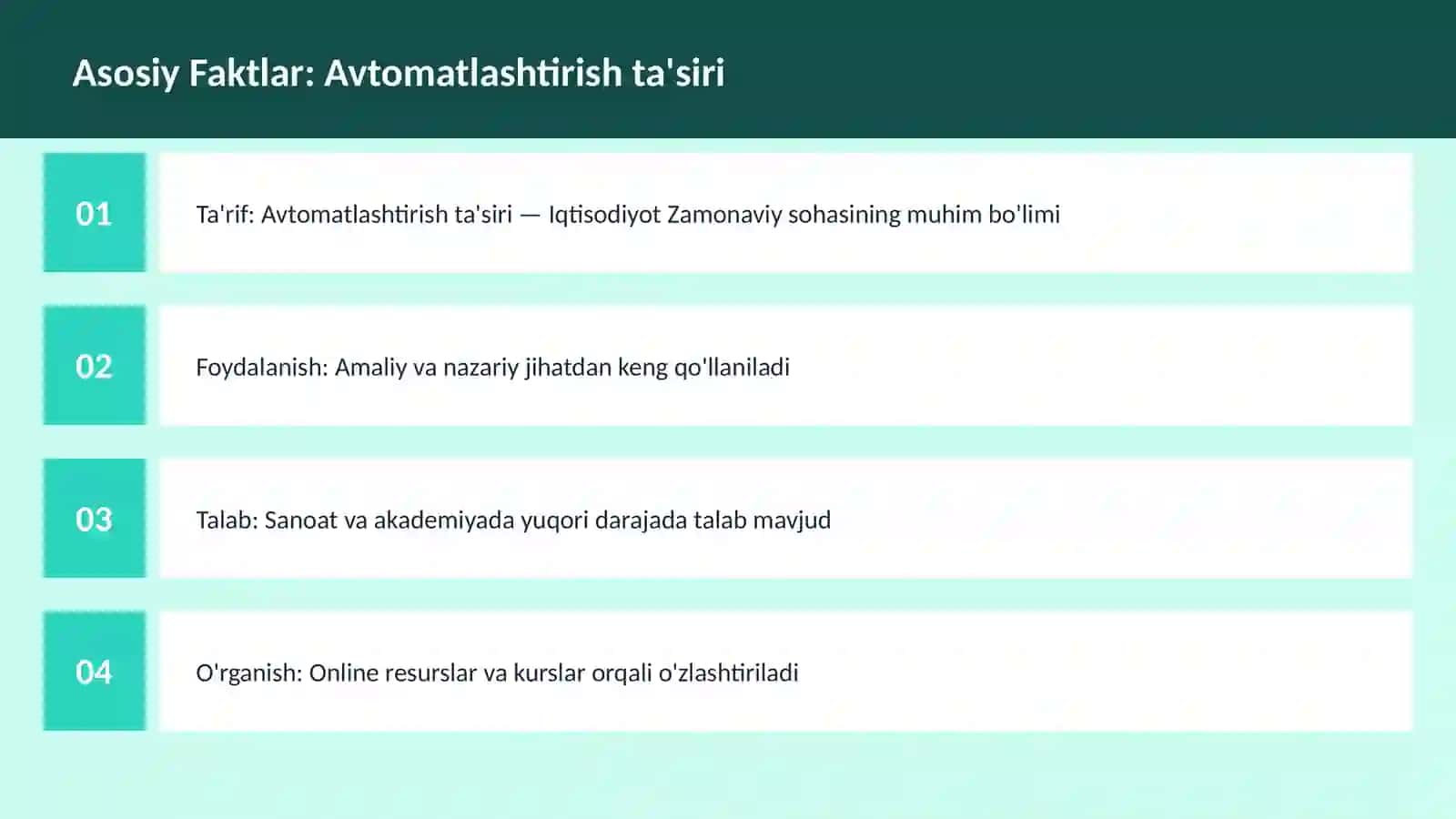 Avtomatlashtirish ta'siri 3