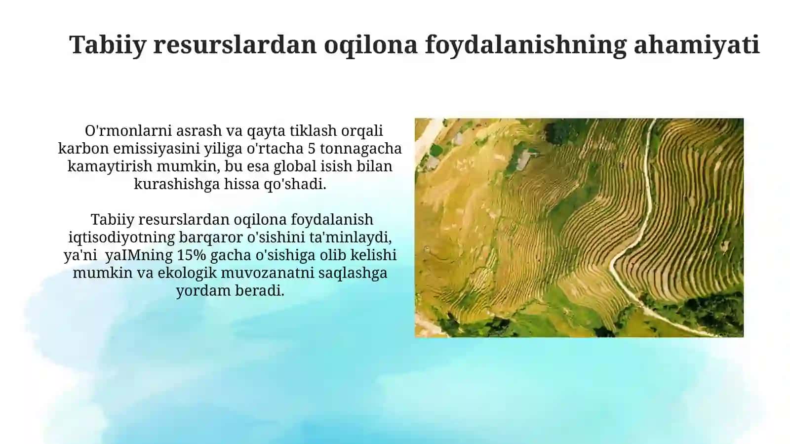 Tabiiy resurslardan oqilona foydalanish 3