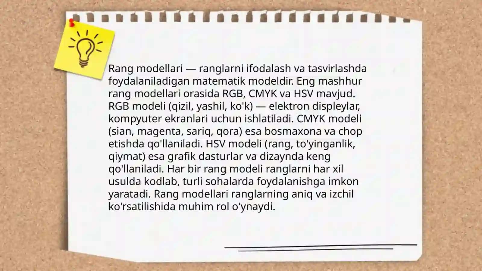 Rang modellari va ularning turlari 3