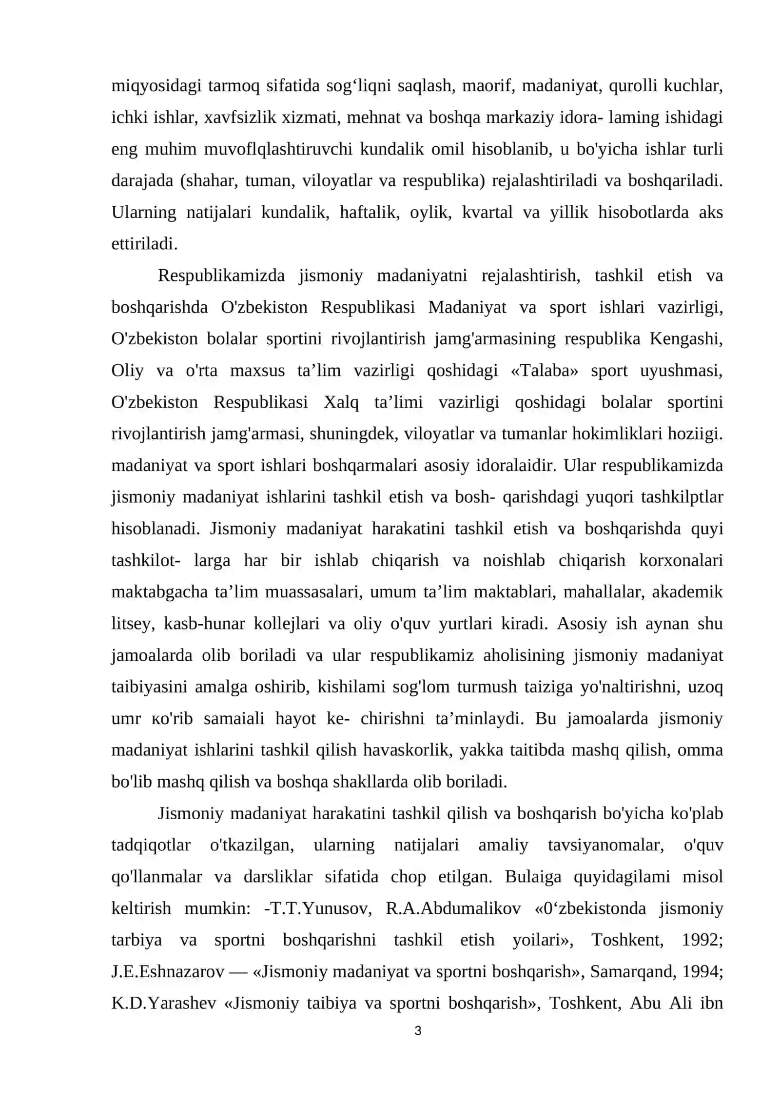 JISMONIY MADANIYATNI TASHKIL ETISH YA BOSHQARISH 3