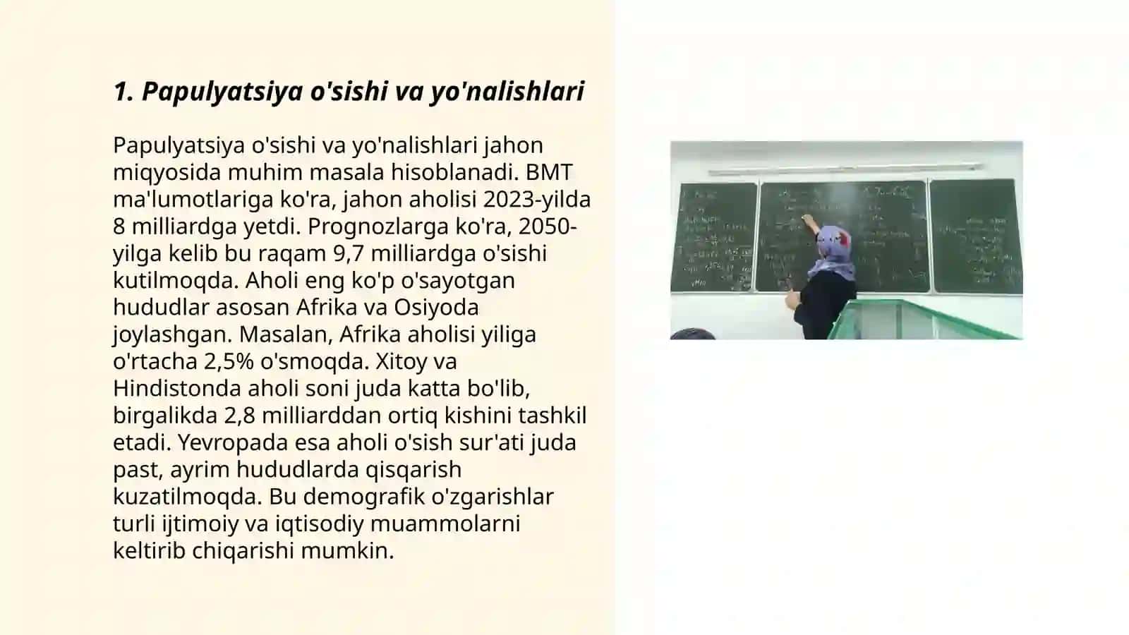 Papulyatsiya bo'yicha masalalar tuzish va yechish 3