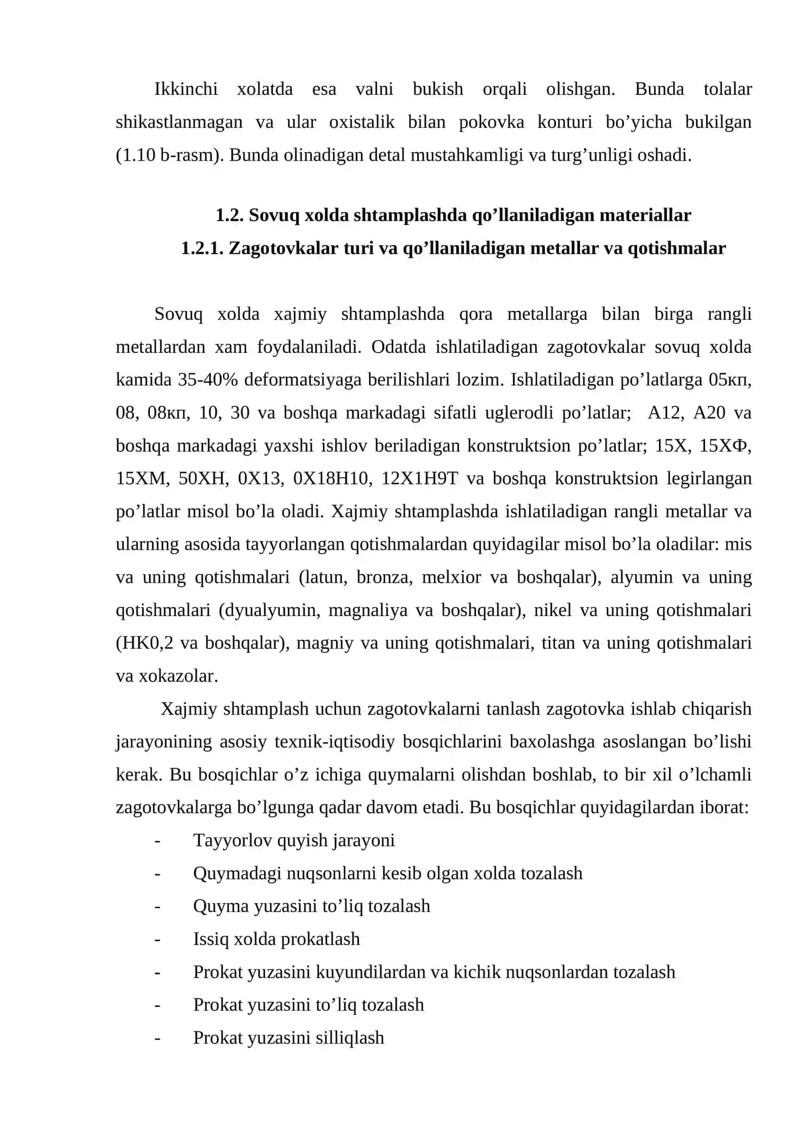 Bolg’alash va shtamplashni metall strukturasi va xossalariga ta`sirlari 3