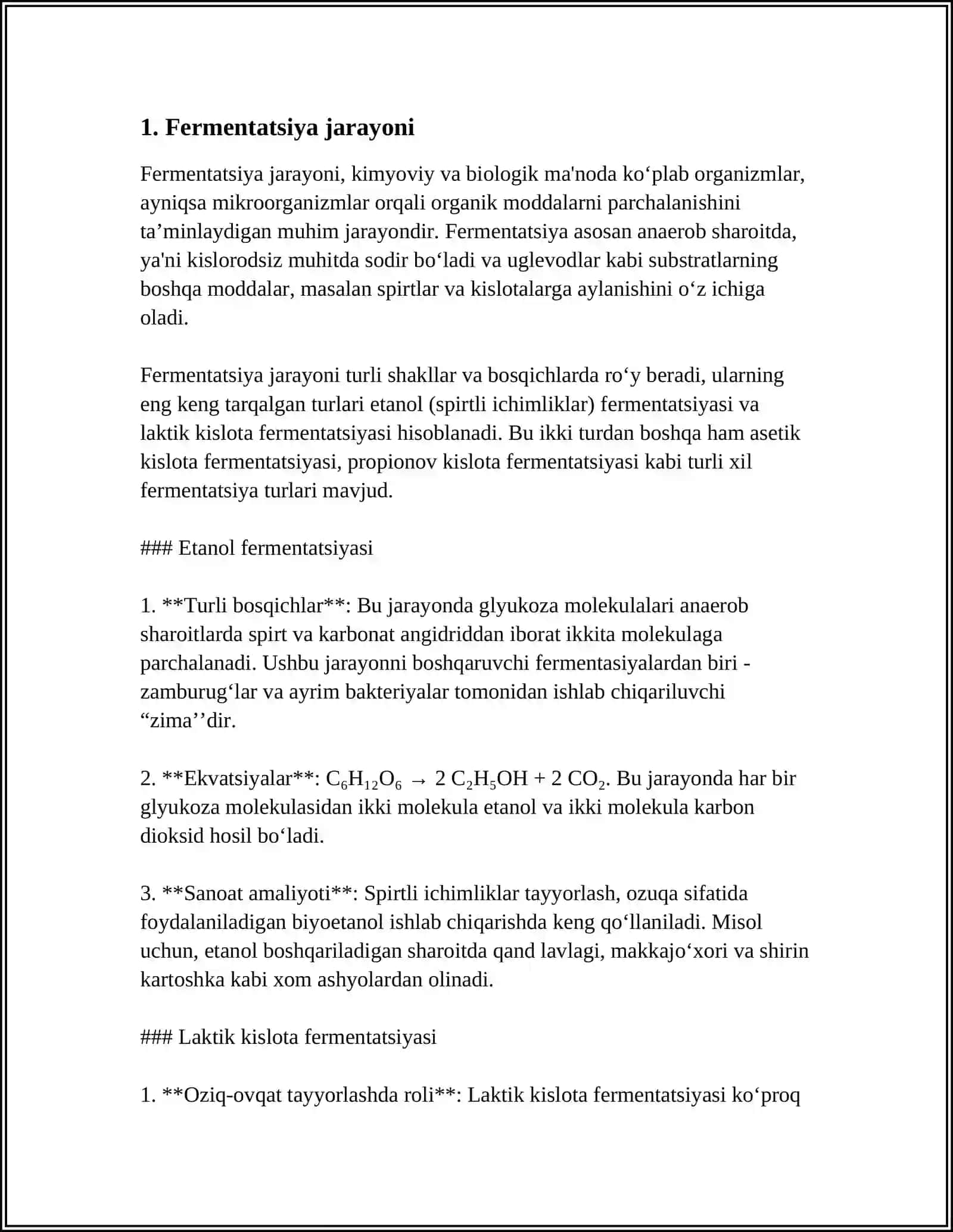 MUSTAQIL ISH Mavzu: SANOAT ASOSIDA FERMENTLARNI ISHLAB CHIQARISH 3