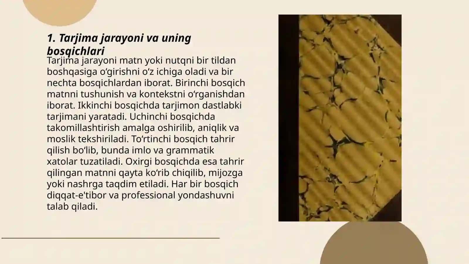 Tarjima jarayoni va uning bosqichlari 3