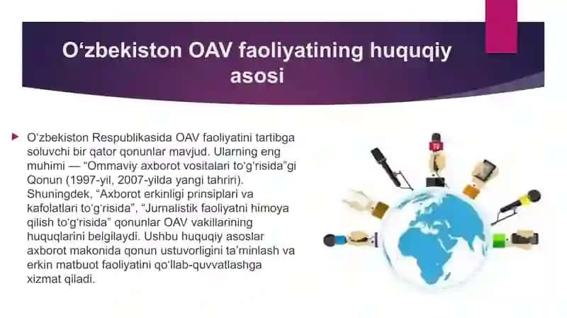 O‘zbekiston Respublikasida ommaviy axborot vositalarining faoliyati 3