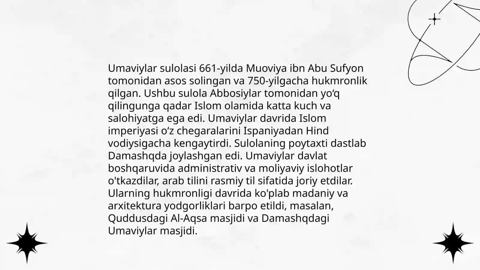 Arab davlatlari umaviylar va Abbosiylar sulolasi boshqaruvi yillarida 3