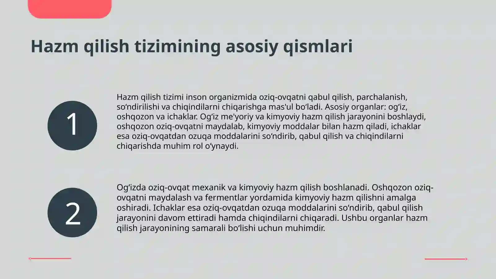 Ovqat hazm qilish fiziologiyasi 3