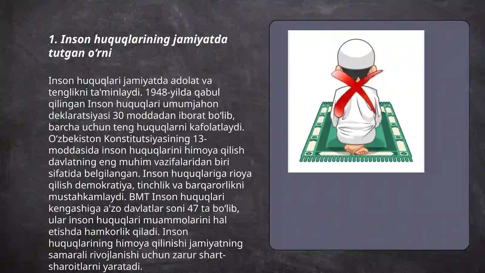 Inson huquqlarining jamiyatda tutgan o‘rni 3