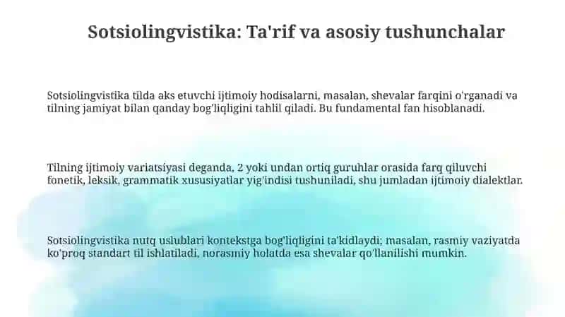 Sotsiolingvistika VA UNING MOHIYATI 3