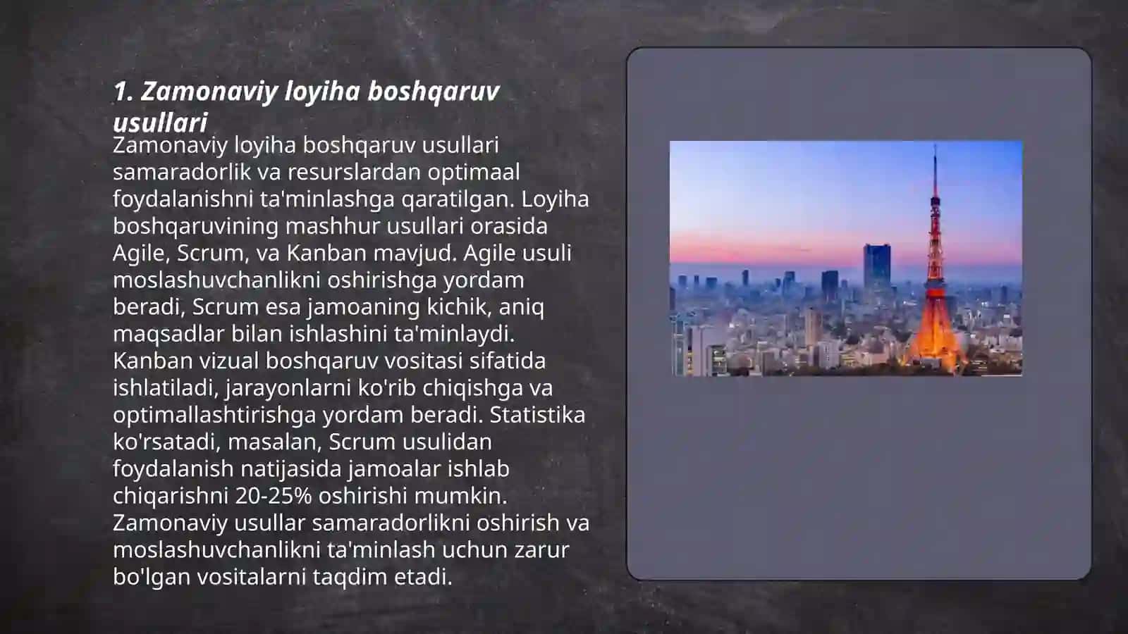 Zamonaviy loyihalarni boshqarish 3