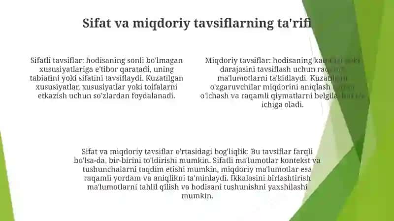 OʻLchanadigan Kattalikning Sifat Va Miqdor Tavsiflari 3