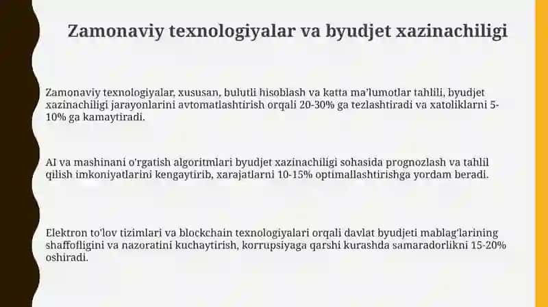 Zamonaviy texnologiyalar va byudjet xazinachiligi 3