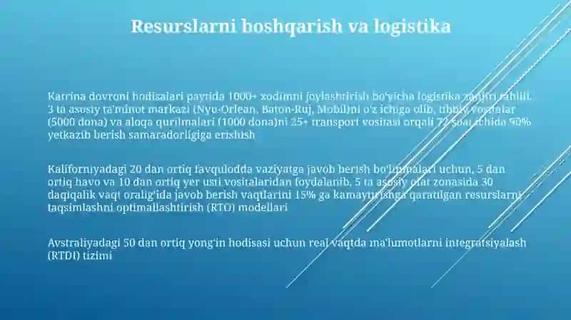 Favfqulodda vaziyatlarda avariya qutqaruv va boshqa kechiktirib bo'lmaydigan ishlarni olib borish 3