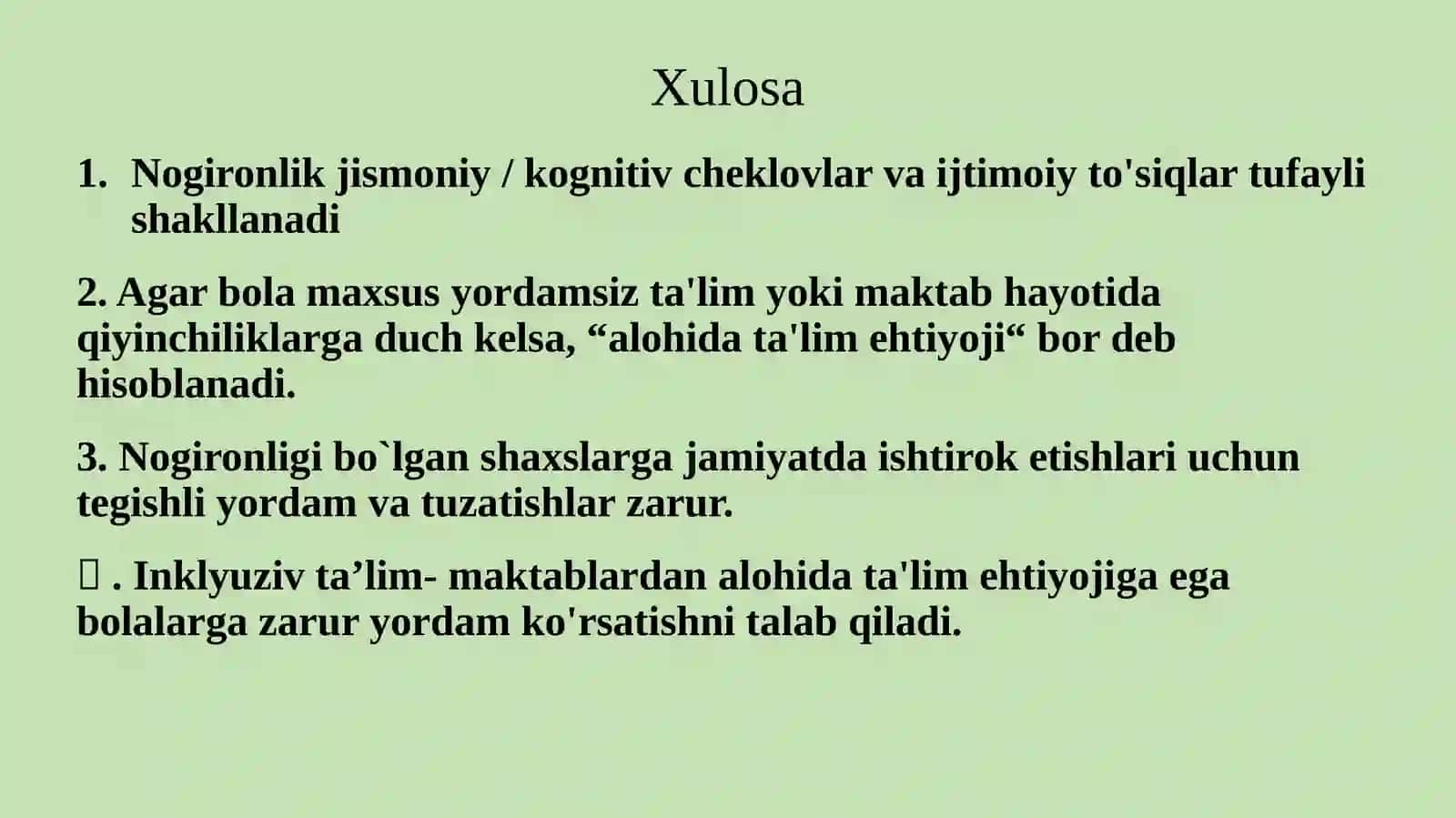 NOGIRONLIK NIMA? 3