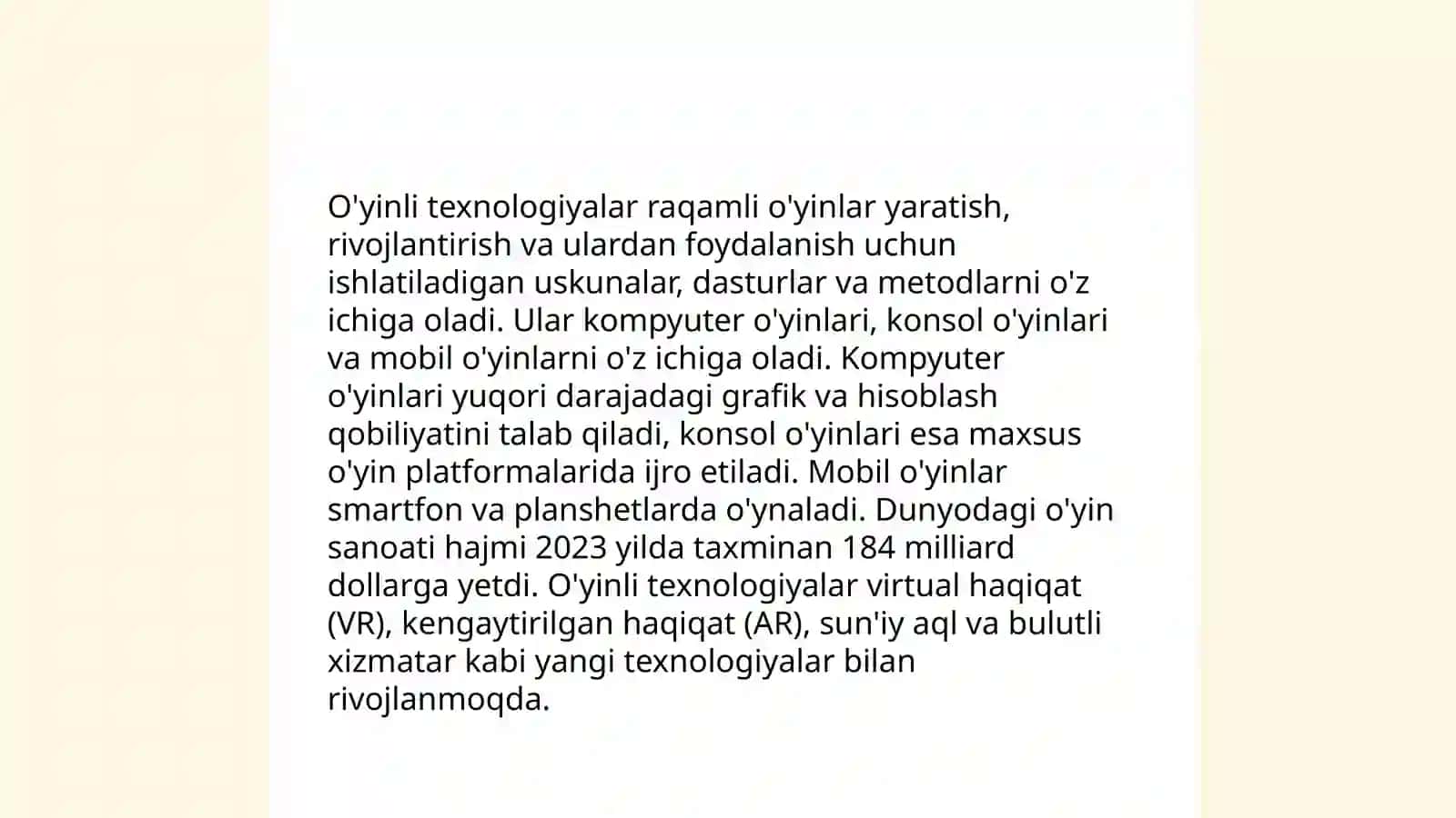 O'yinli Texnologiyalardan Foydalanishning O'ziga Xosligi 3
