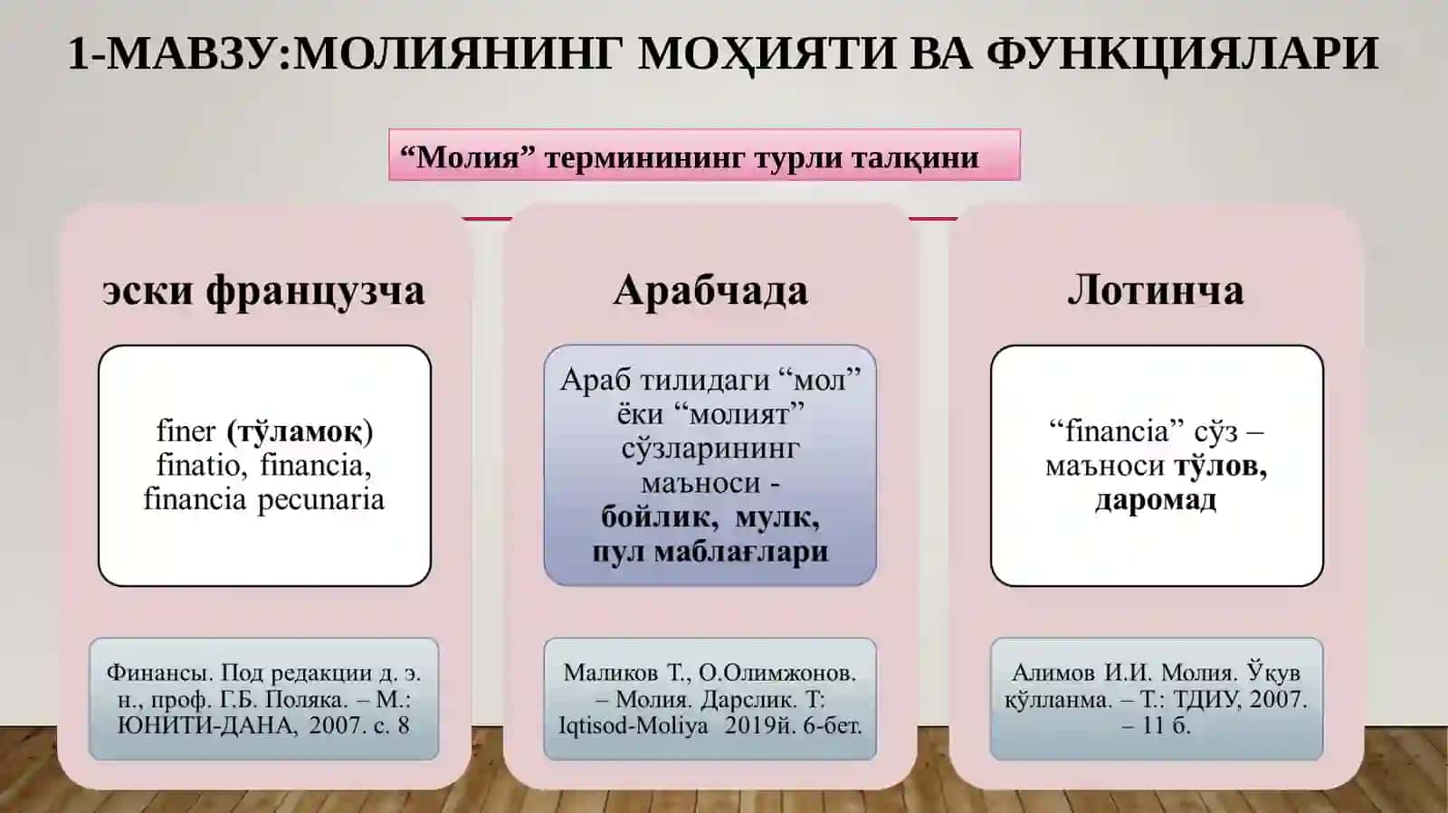 МОЛИЯ ВА СОЛИҚЛАР ФАНИ УЧУН ФОЙДАЛАНИЛАДИГАН АДАБИЁТЛАР РЎЙХАТИ(ЭНГ МУҲИМ ВА ЭНГ АСОСИЙ АДАБИЁТЛАР) 3