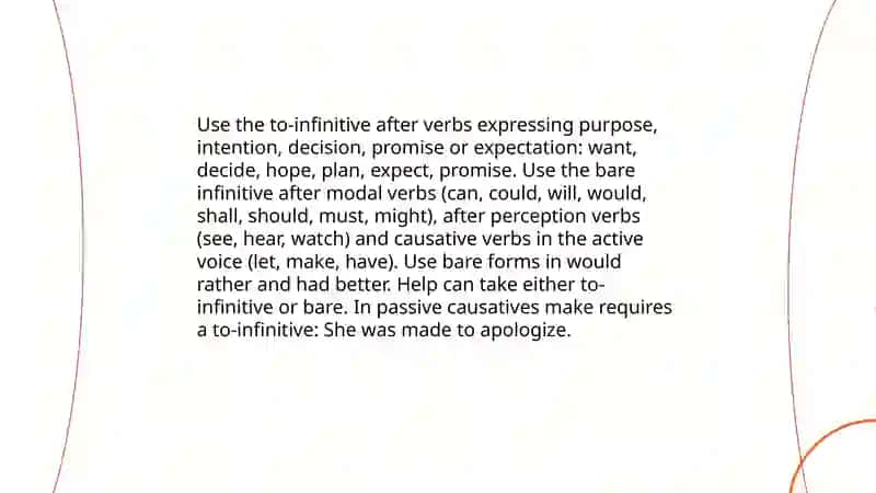 The infinitive 3