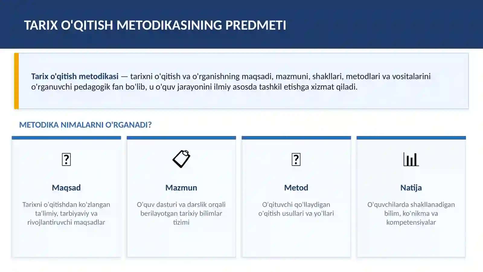 TARIX O'QITISH METODIKASI 3
