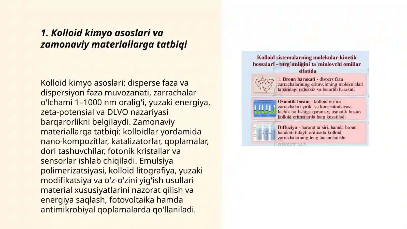 Kolloid kimyo asoslari va zamonaviy materiallarga tatbiqi 3