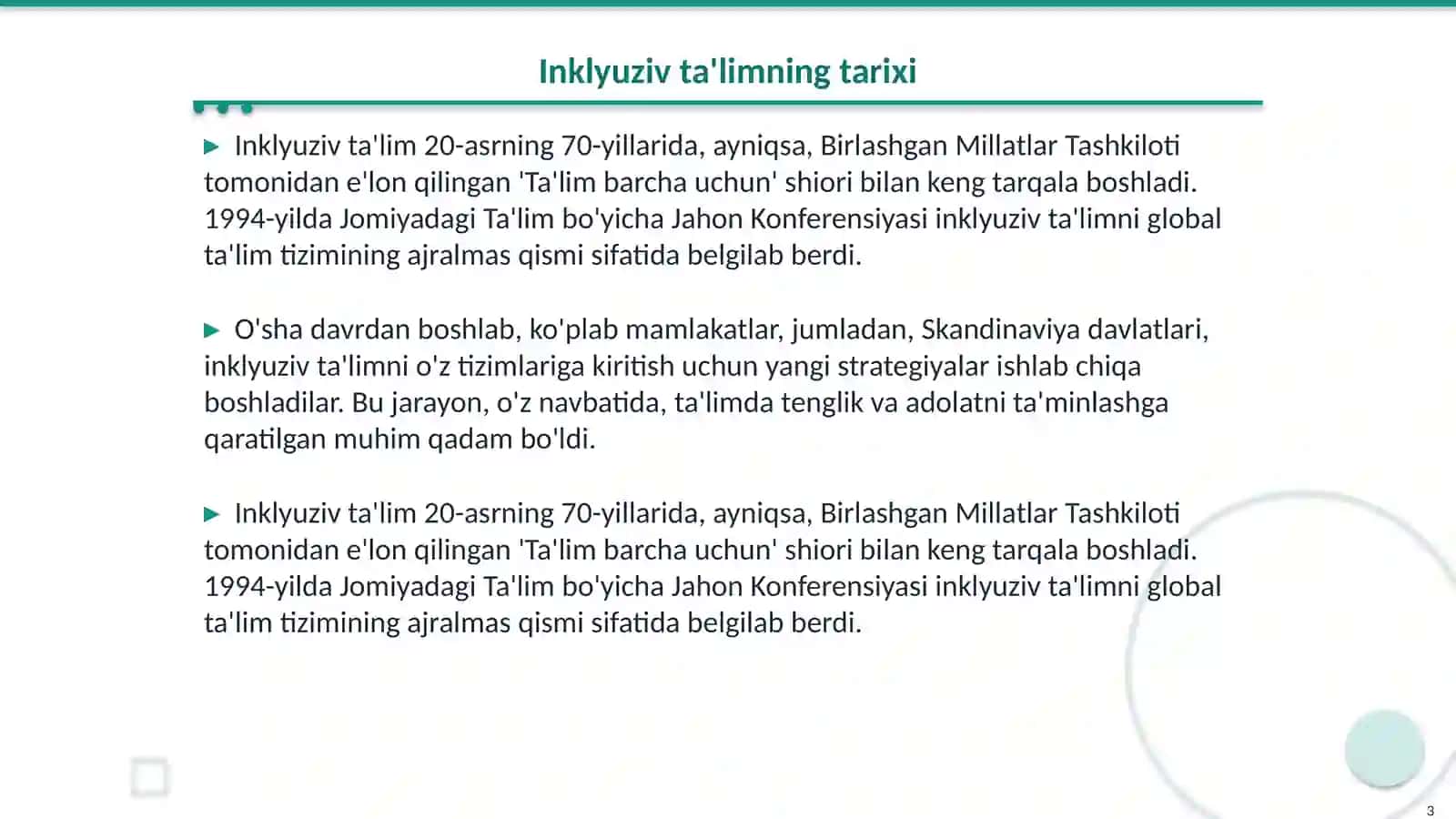 Inklyuziv ta'limning paydo boʻlishi 3