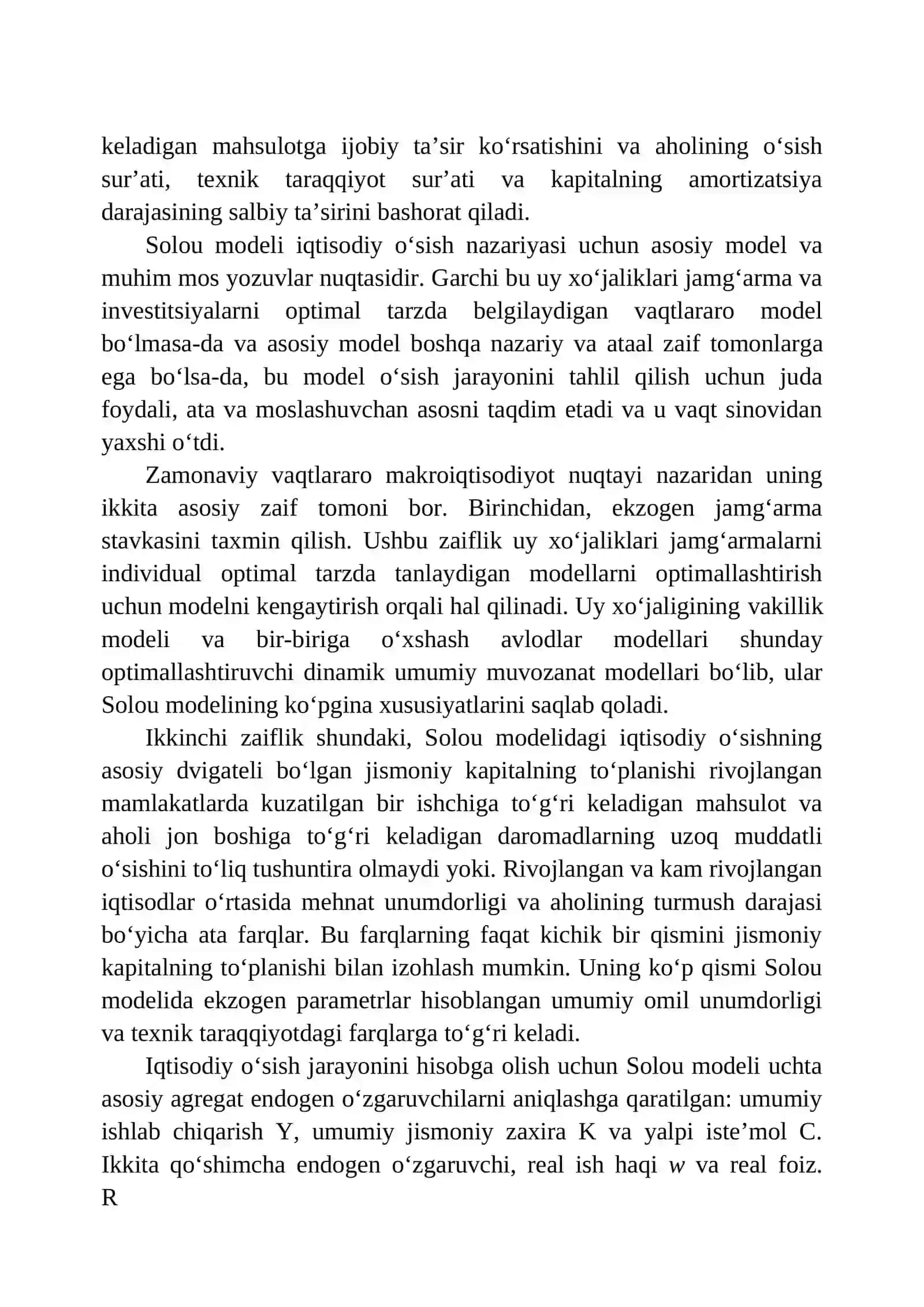Robert Solowning o‘sish modeli 3