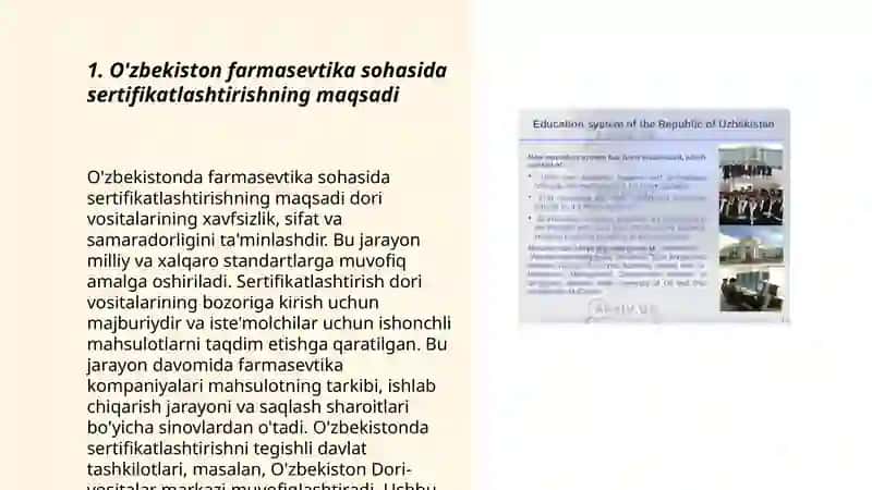ozbekiston respublikasi farmasevtik tovarlarni sertifikatlashtrishning oziga hos xususiyatlari 3