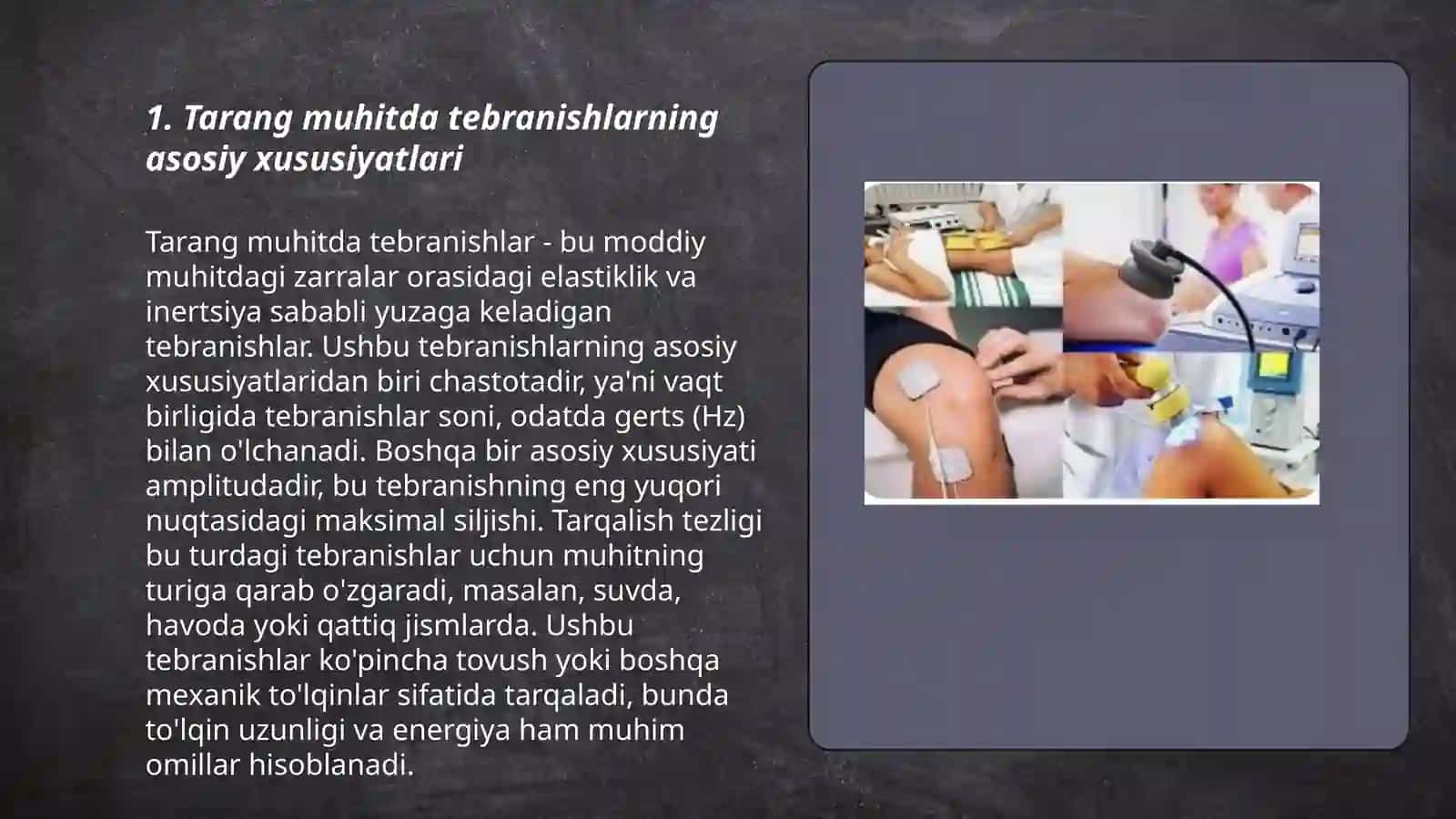 Tarang muhitning mexanik tebranishiga asoslangan fizik omillar 3