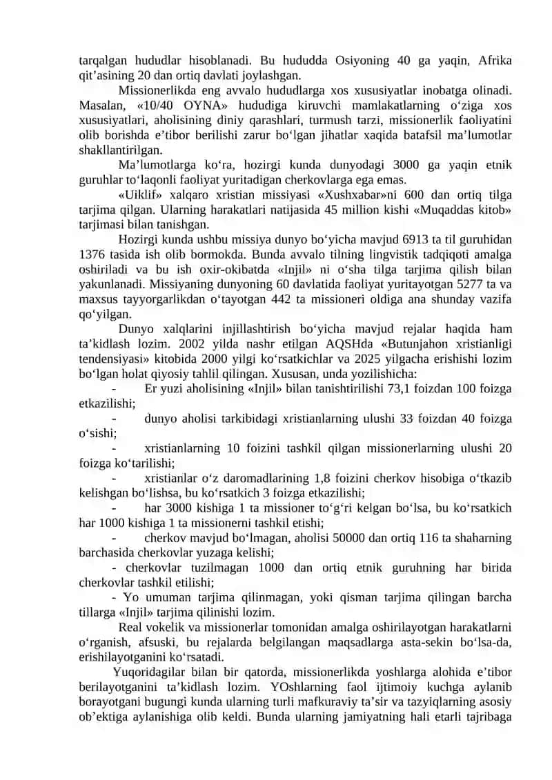 Missionerlik va prozelitizmning siyosiy - ijtimoiy xavfi. 3