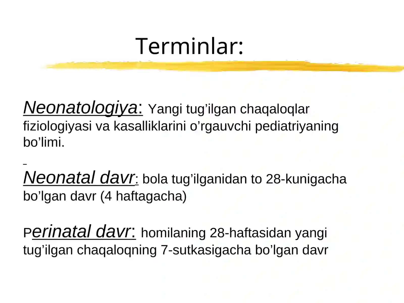 Neonatologiya va Neonatal davr 3