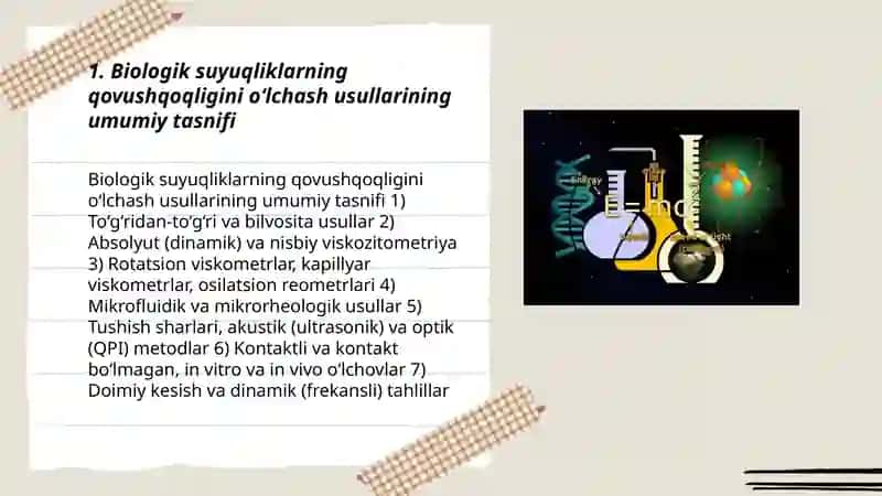 Biologik suyuqliklarning qovushqoqligini aniqlash usullarini o'rganish 3