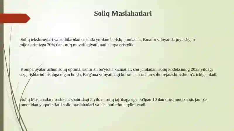 Soliq konsalting va buxgalteriya xizmatlari 3