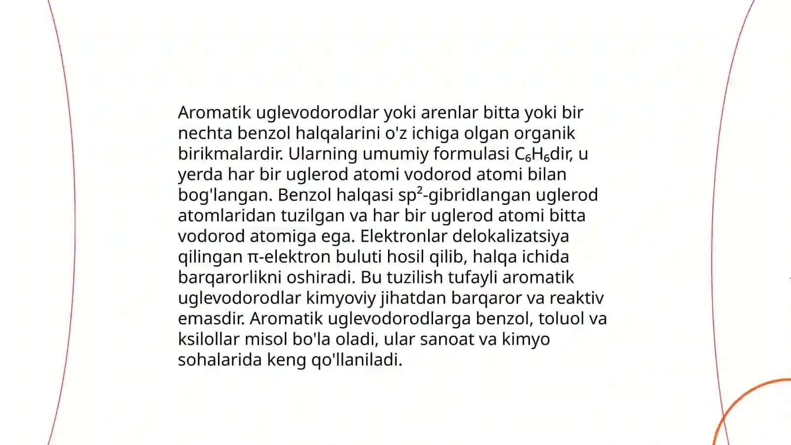 Neft tarkibidagi aromatik uglevodorodlarning umumiy xossalari 3